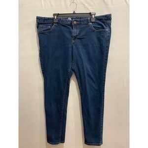 Mossimo Womens Size 18 Premium Denim Ankle Skinny Jeans Dark Wash Fit 3 Plus